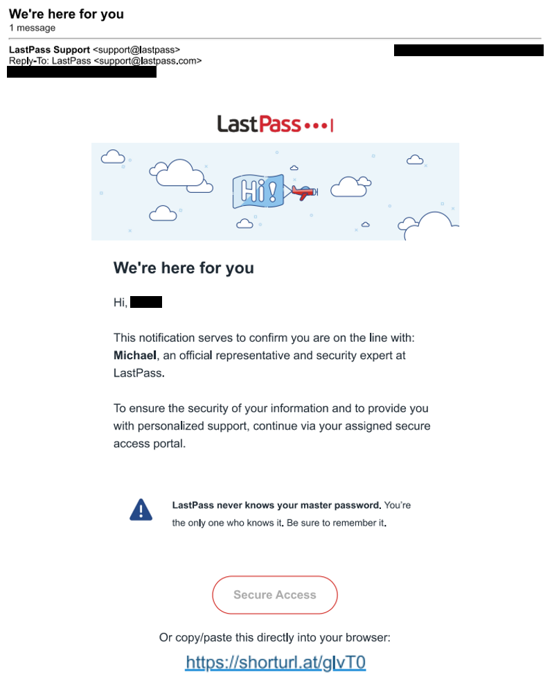 lastpass CryptoChameleon phishing